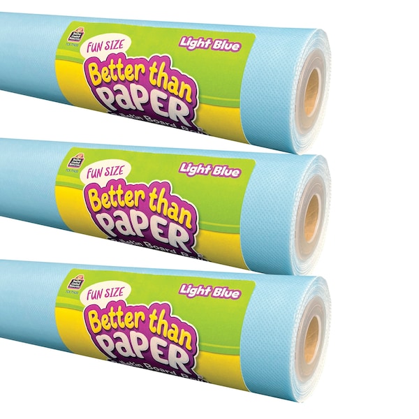 Teacher Created Resources Fun Size Better Than Paper Bulletin Board Roll, 18in. x 12ft., Light Blue, 3PK 77420 - main